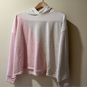 Jessica Simpson Pink and Cream Colorblock Hoodie